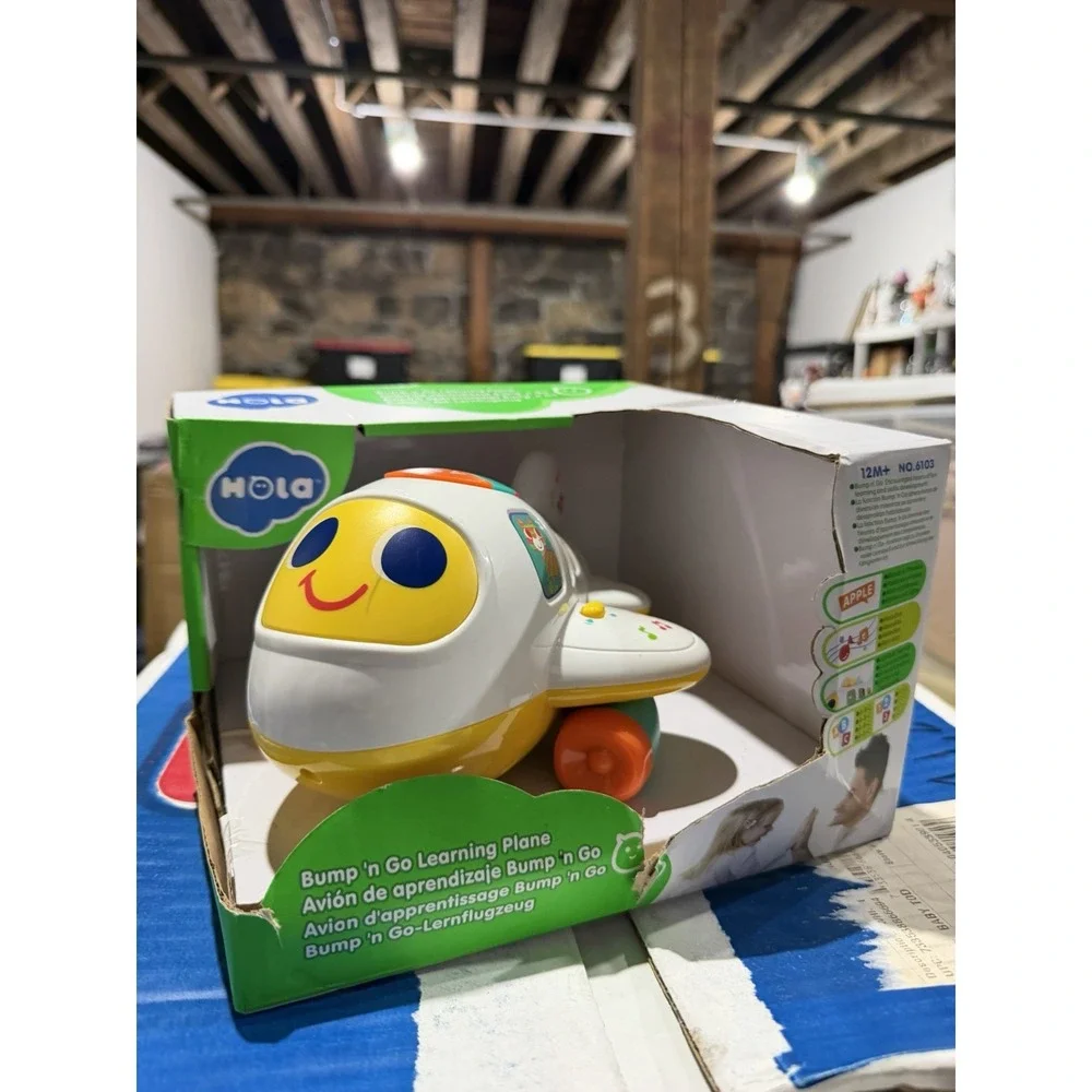 Hola Toy For Kid 12M+ Bump 'n Go Learning Plane - Battery Not Included - AS IS
